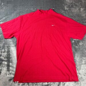 Vintage Nike Dri-Fit Mock Neck Shirt XL Red Golf Athletic 90s/00s Y2K Grizzlies
